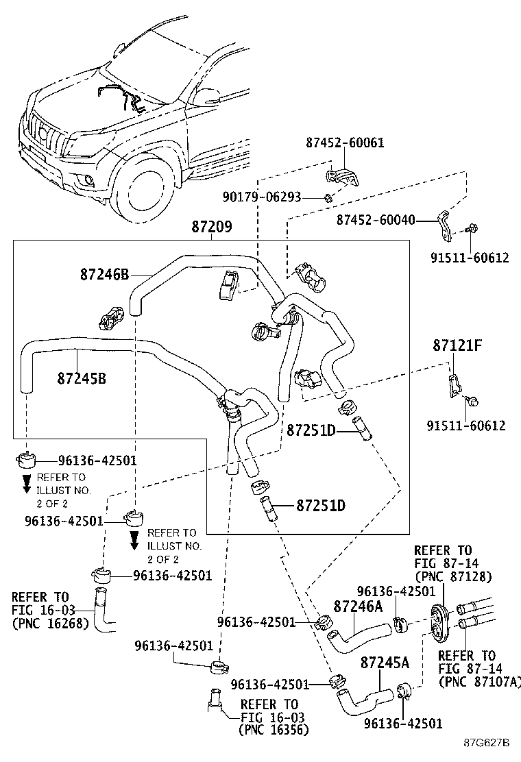87245-60N30 HOSE, HEATER WATER product image