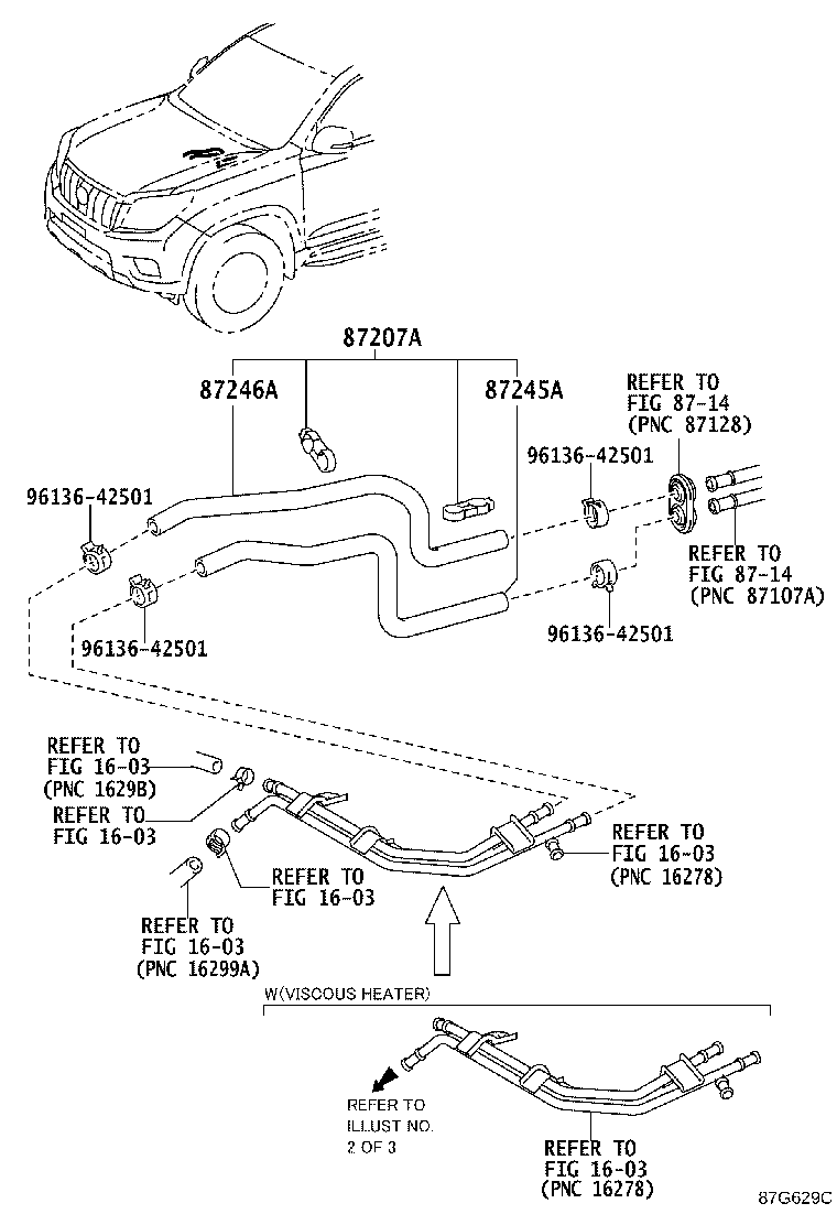 87245-60N30 HOSE, HEATER WATER product image