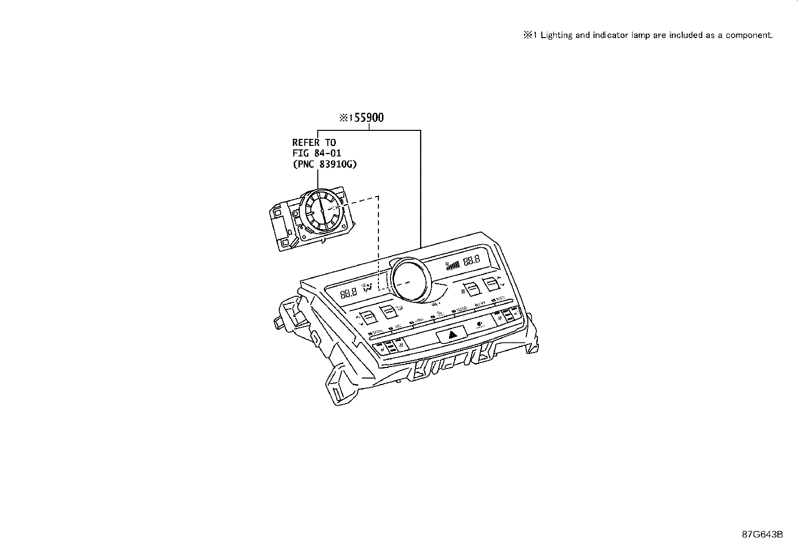 55900-78031 CONTROL ASSY, AIR CONDITIONER product image