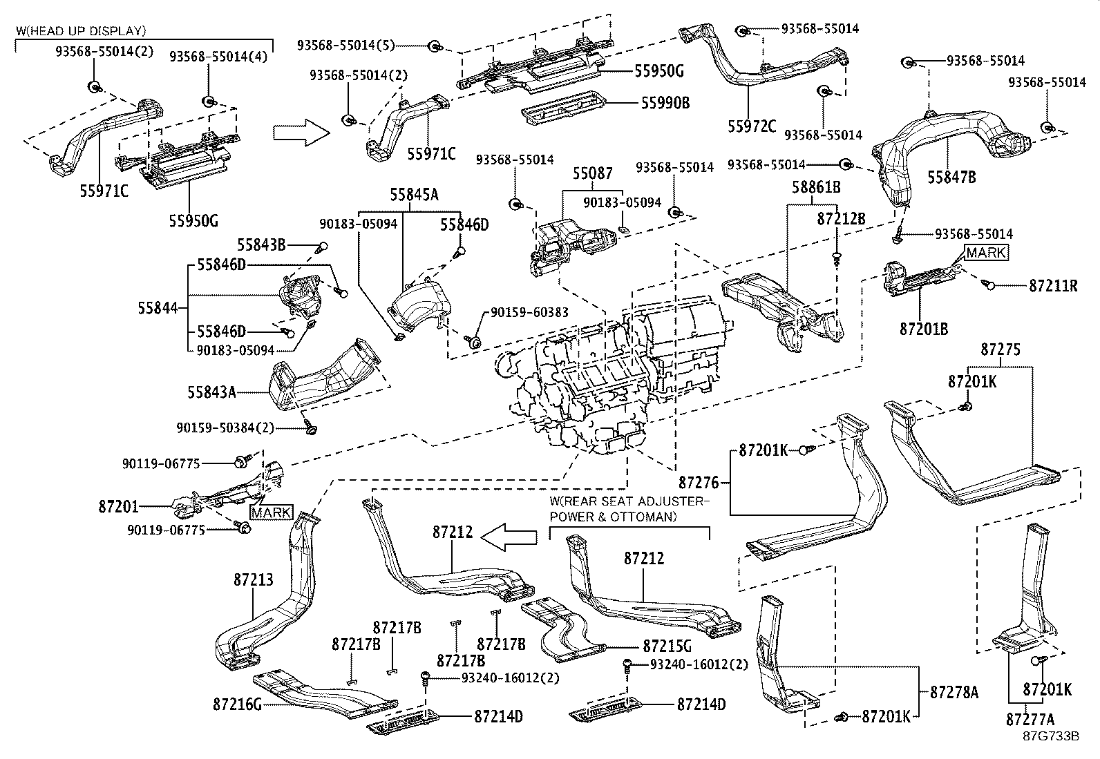55843-50150 DUCT, HEATER TO REGISTER, NO.1 product image