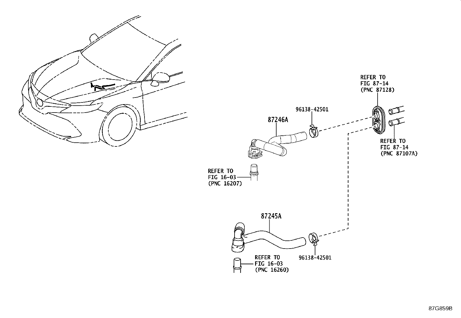 87209-06150 HOSE, HEATER WATER, INLET A product image