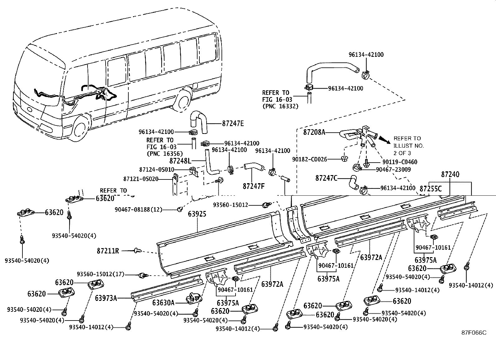 87245-0S280 HOSE, REAR HEATER WATER INLET, E(TO HEATER UNIT) product image
