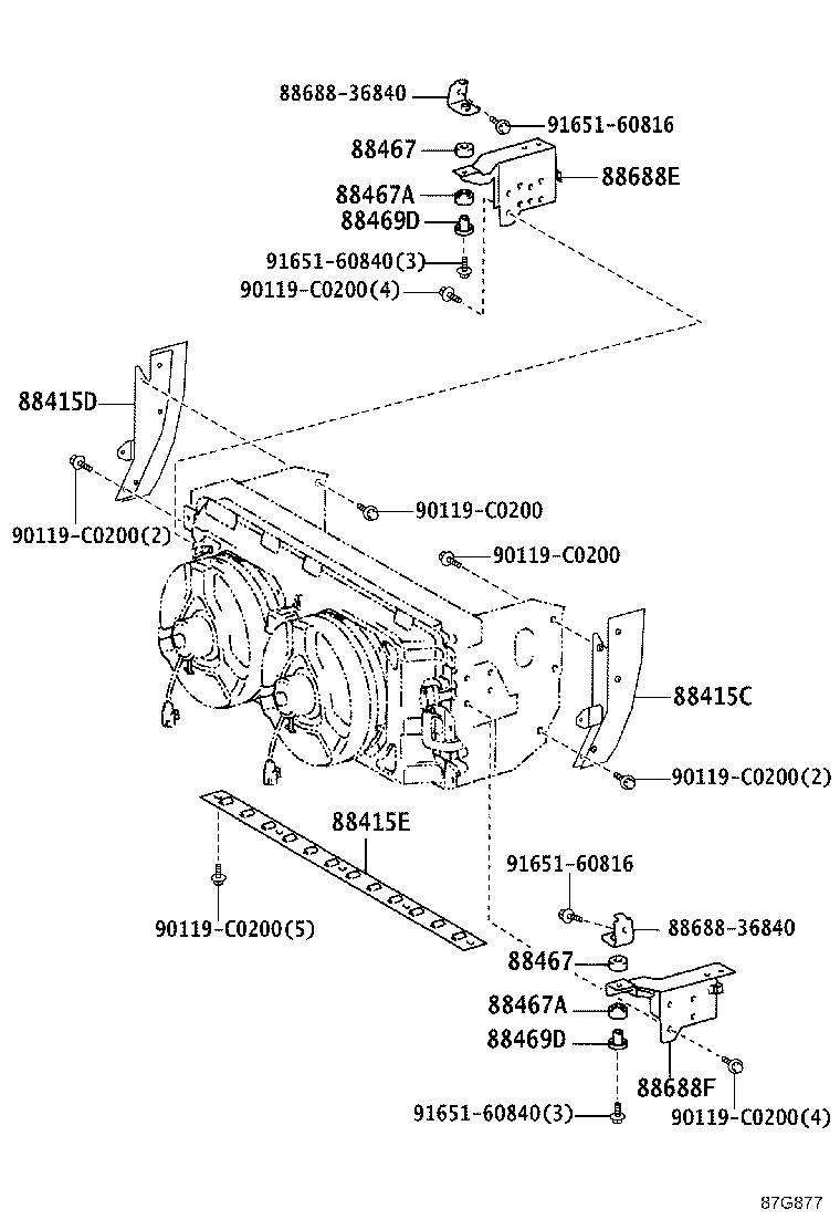 88450-0S040 CONDENSER ASSY, W/RECEIVER product image