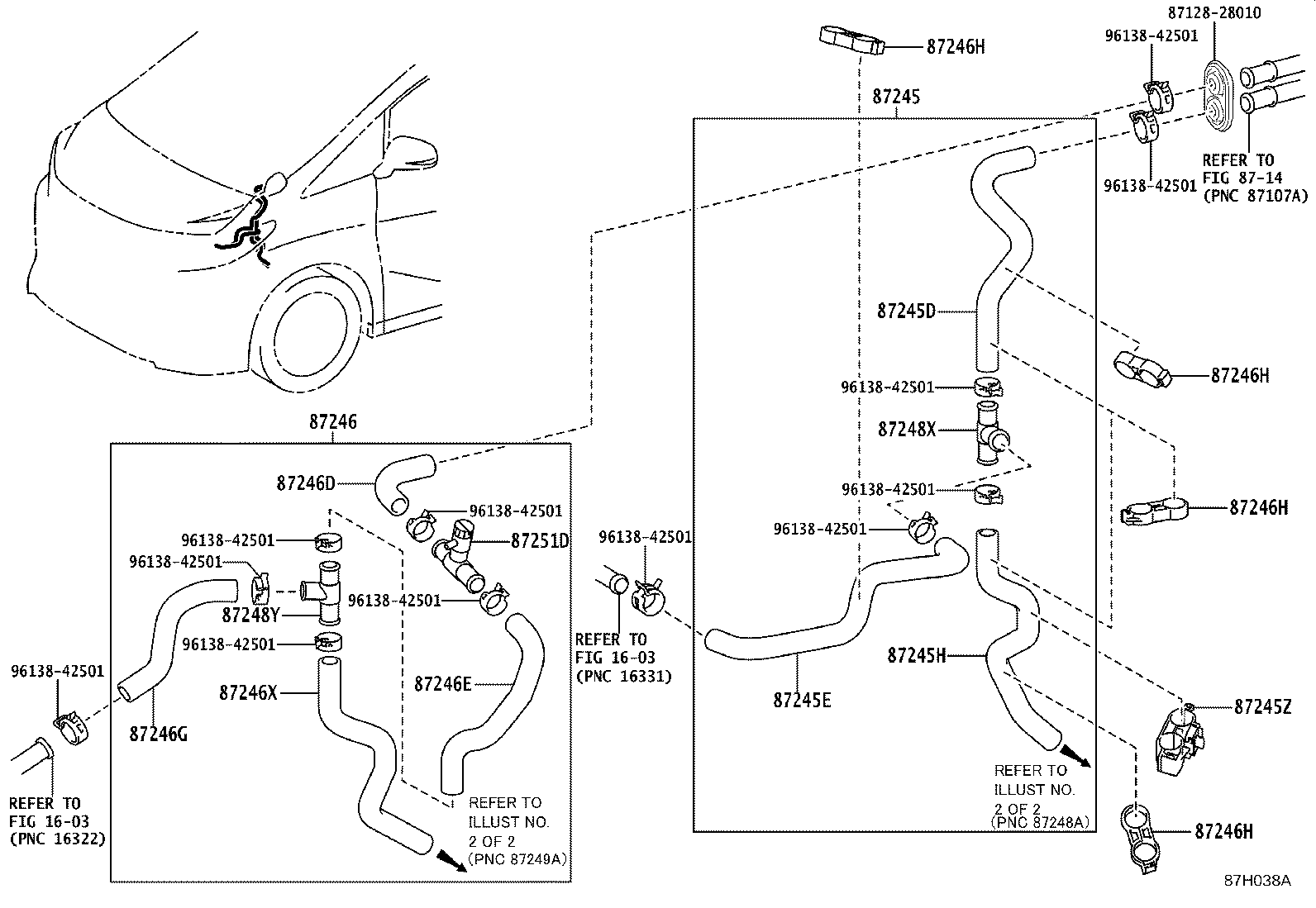 87245-58320 HOSE, HEATER WATER product image