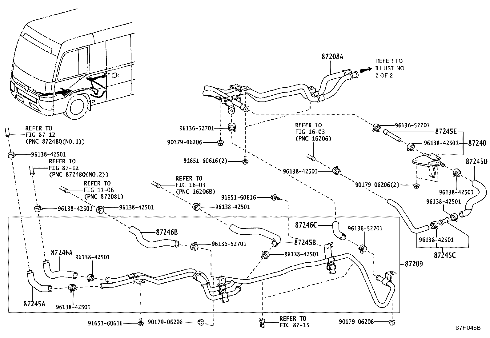 87245-36R10 HOSE, REAR HEATER WATER INLET, E(TO HEATER UNIT) product image