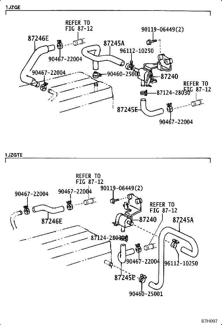 87245-2A040 HOSE, HEATER WATER, OUTLET E product image