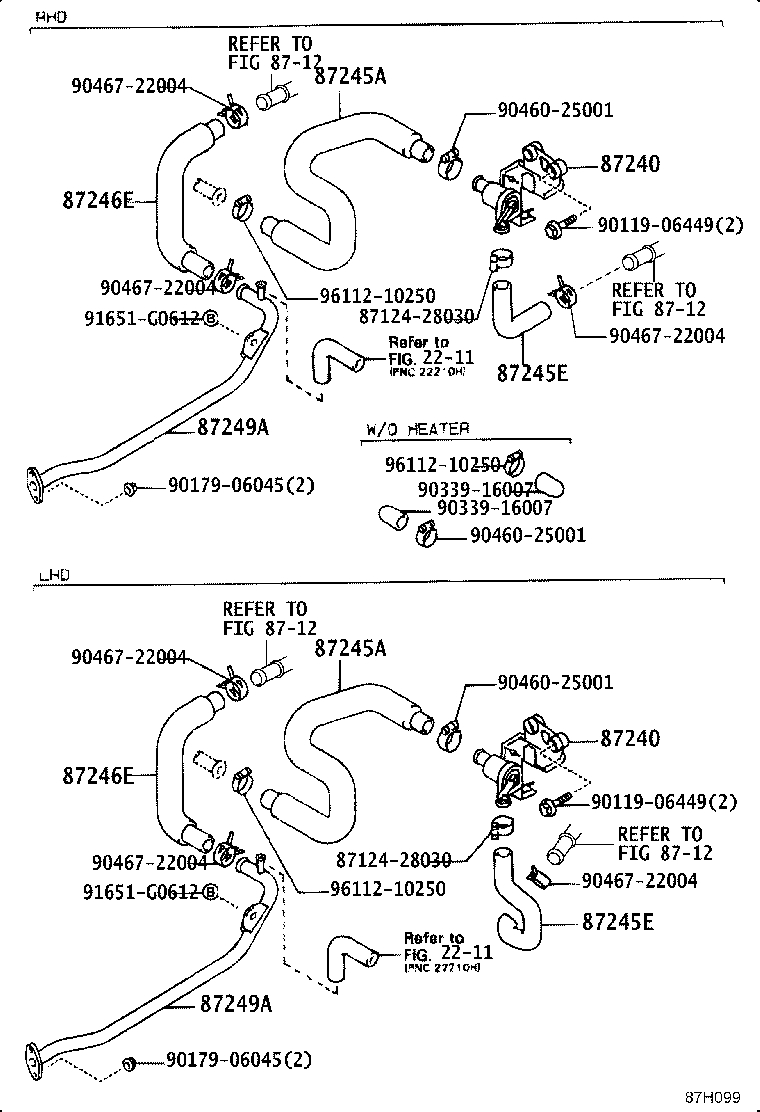 87208-22211 PIPE SUB-ASSY, WATER product image