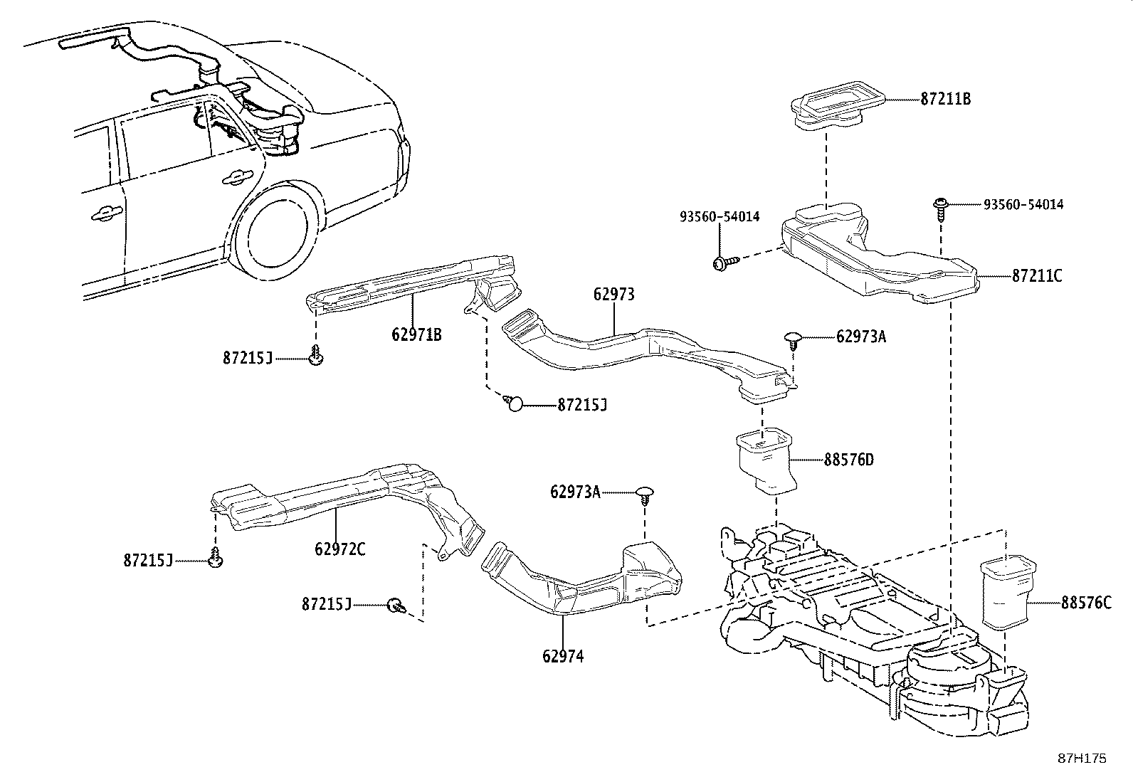 55950-40030 NOZZLE ASSY, DEFROSTER product image
