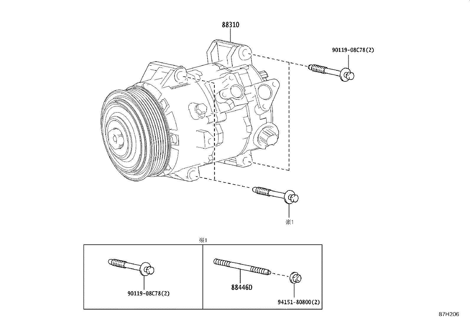 88320-42150 COMPRESSOR ASSY, COOLER product image