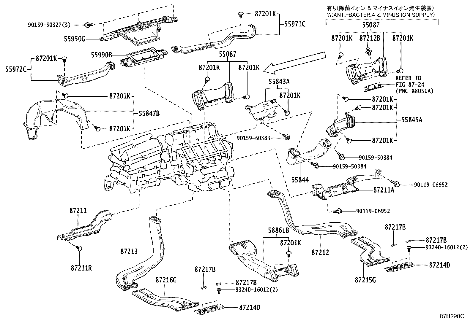 62974-30150 DUCT, ROOF SIDE AIR, NO.2 LH product image