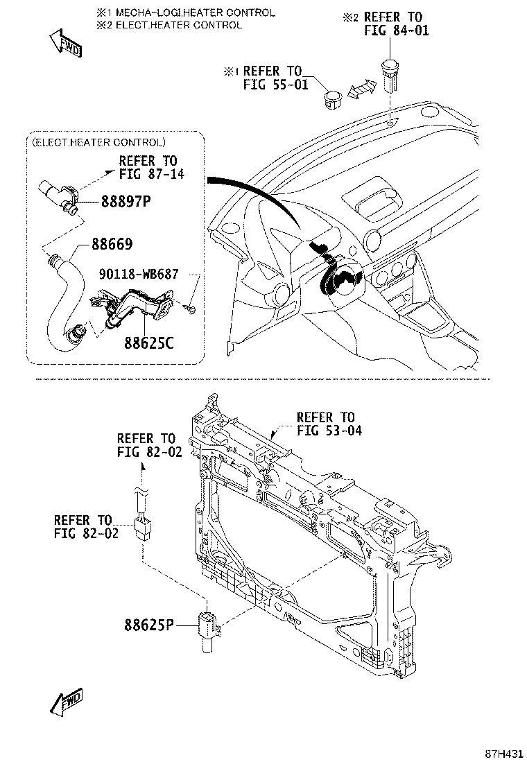 55840-WB001 DUCT ASSY, HEATER TO REGISTER product image