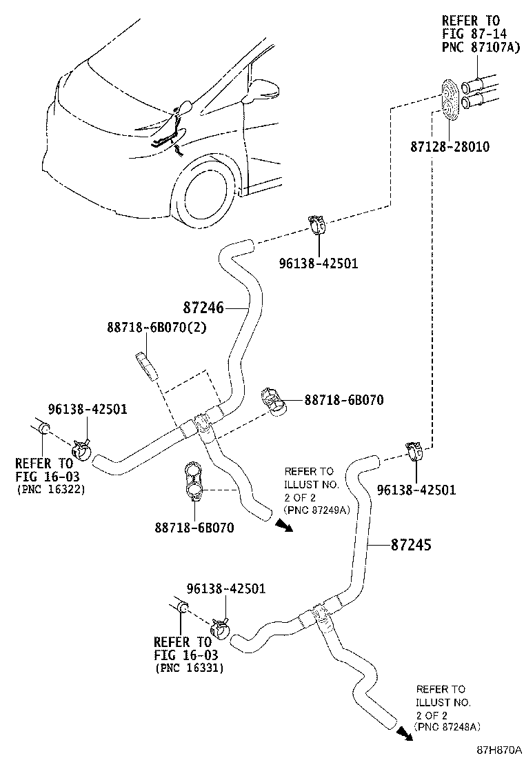 87245-58320 HOSE, HEATER WATER product image
