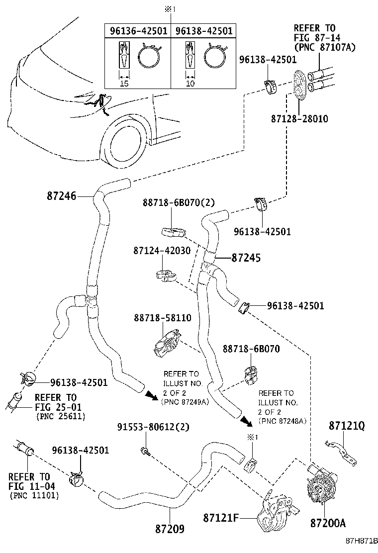 87245-58320 HOSE, HEATER WATER product image
