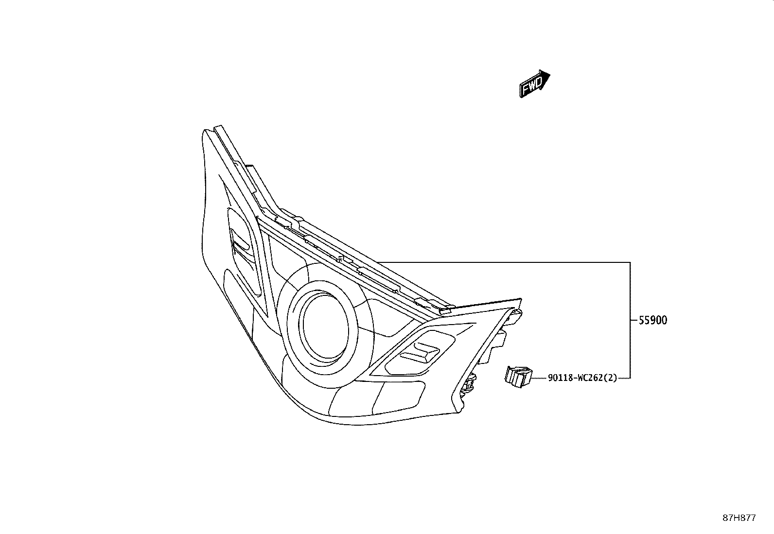 55972-WC001 DUCT SUB-ASSY, HEATER TO REGISTER, NO.1 product image