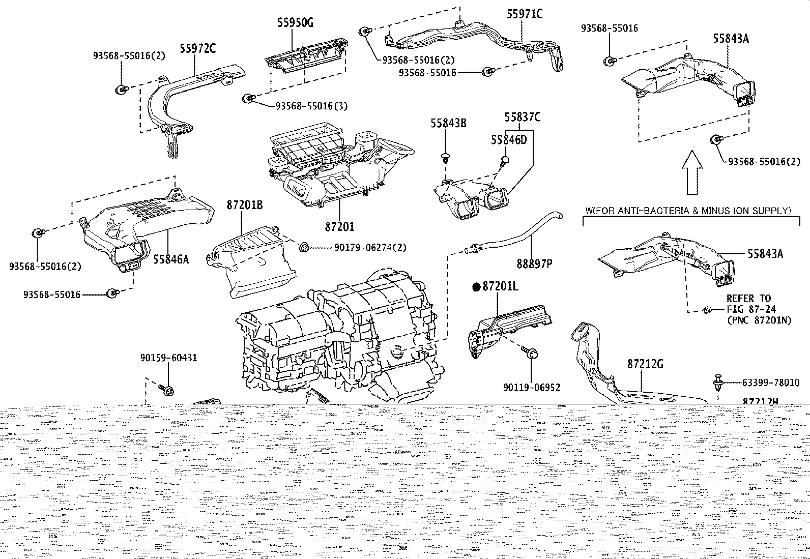 55843-48210 DUCT, HEATER TO REGISTER, NO.1 product image