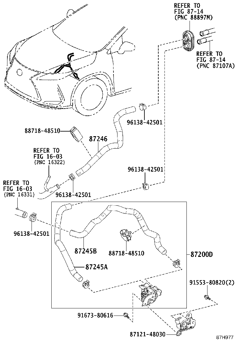 87245-48F70 HOSE, HEATER WATER, OUTLET A product image