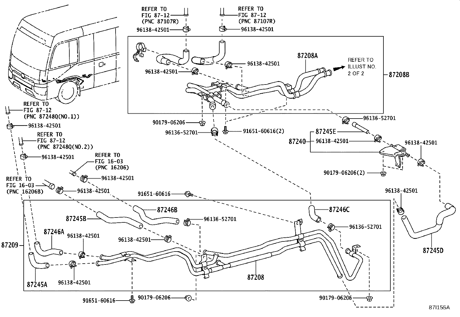 87245-36R10 HOSE, REAR HEATER WATER INLET, E(TO HEATER UNIT) product image