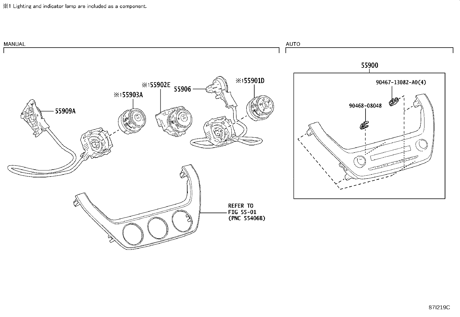 58861-02090 DUCT, CONSOLE BOX, NO.1 product image