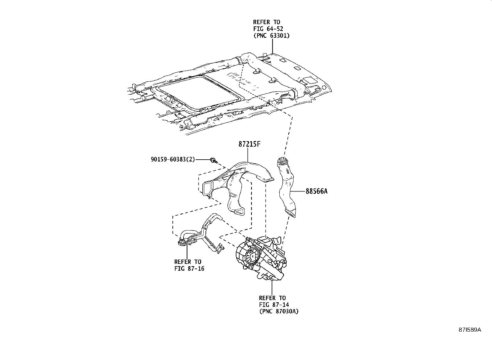 55843-58090 DUCT, HEATER TO REGISTER, NO.1 product image