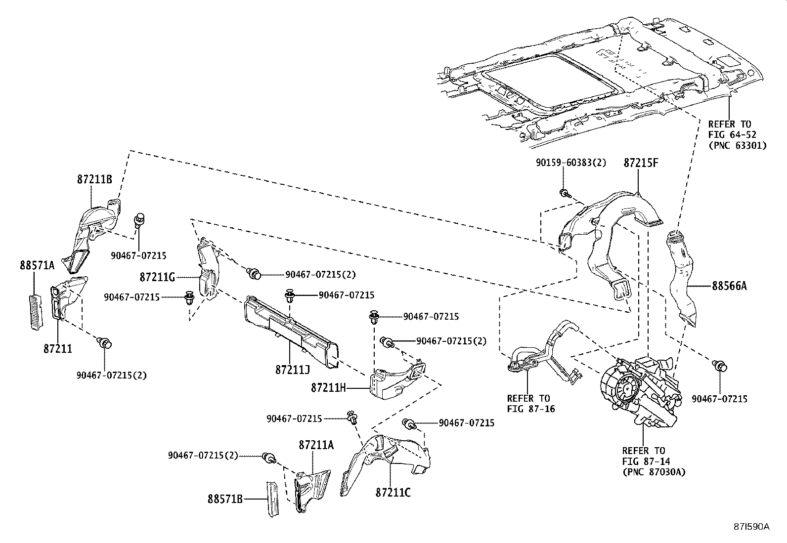 55843-58090 DUCT, HEATER TO REGISTER, NO.1 product image