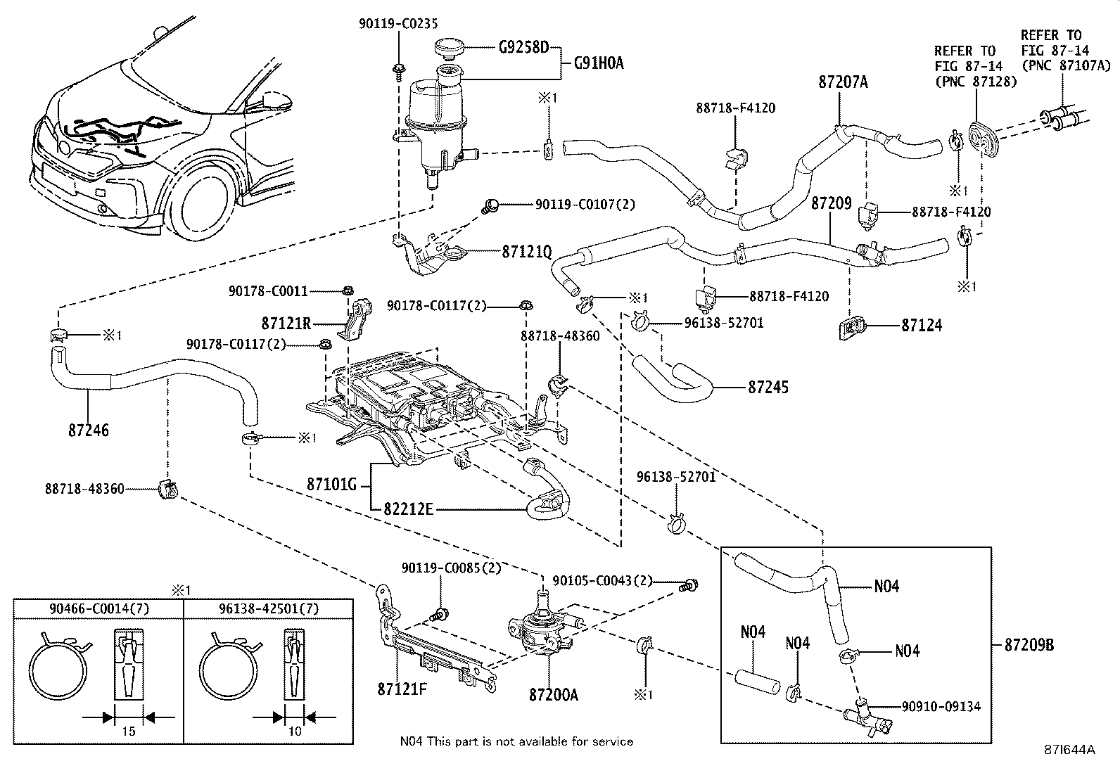 87121-F4080 BRACKET, HEATER NO.2 product image
