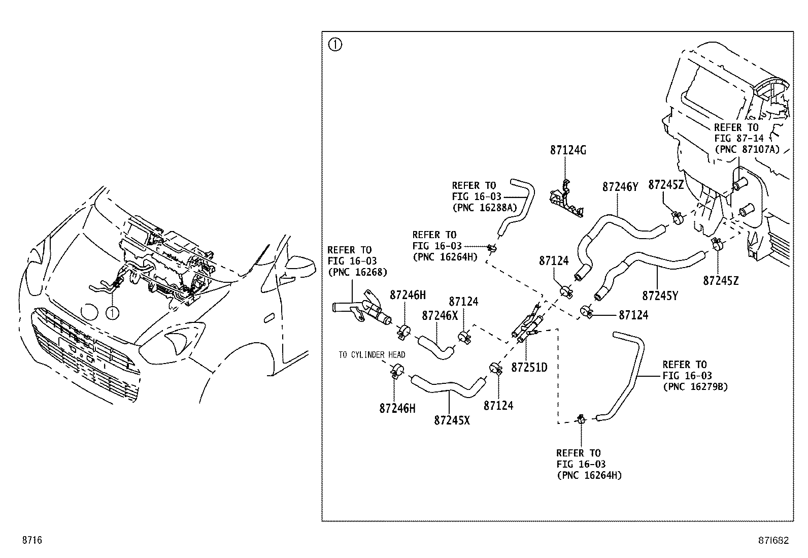 87242-BZ020 HOSE, HEATER WATER product image