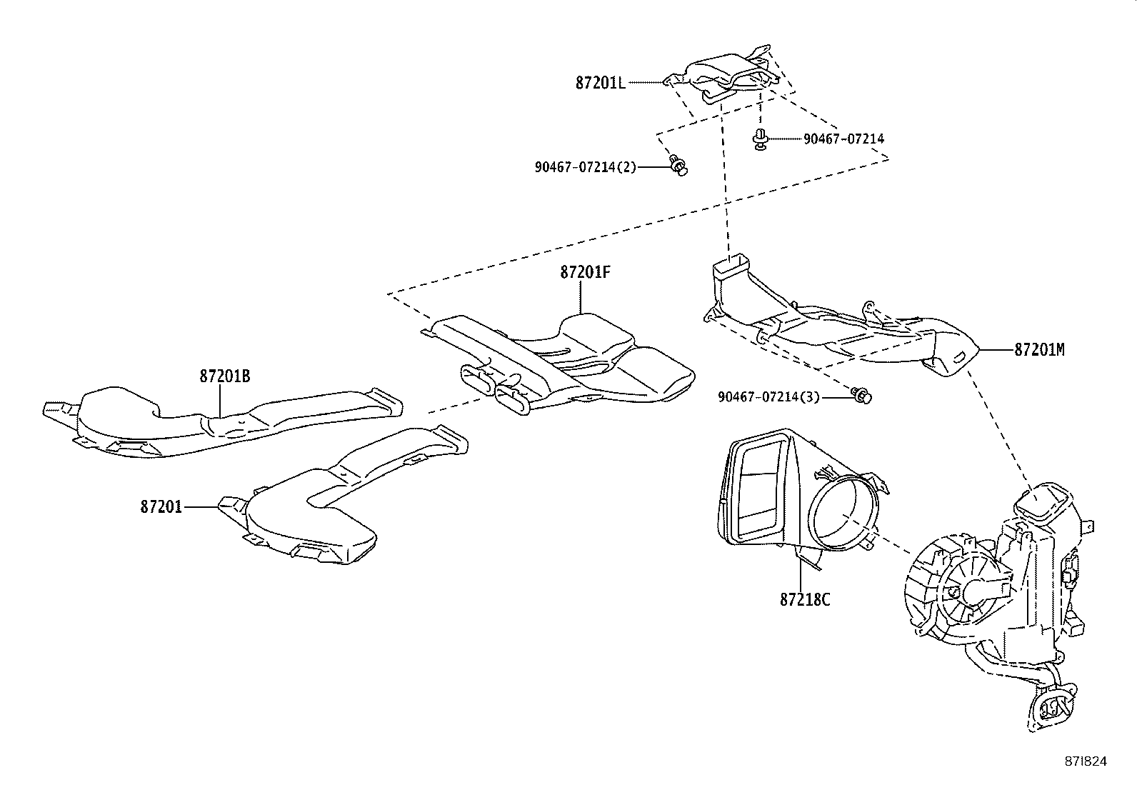 55906-0K060 CABLE SUB-ASSY, DEFROSTER DAMPER CONTROL product image