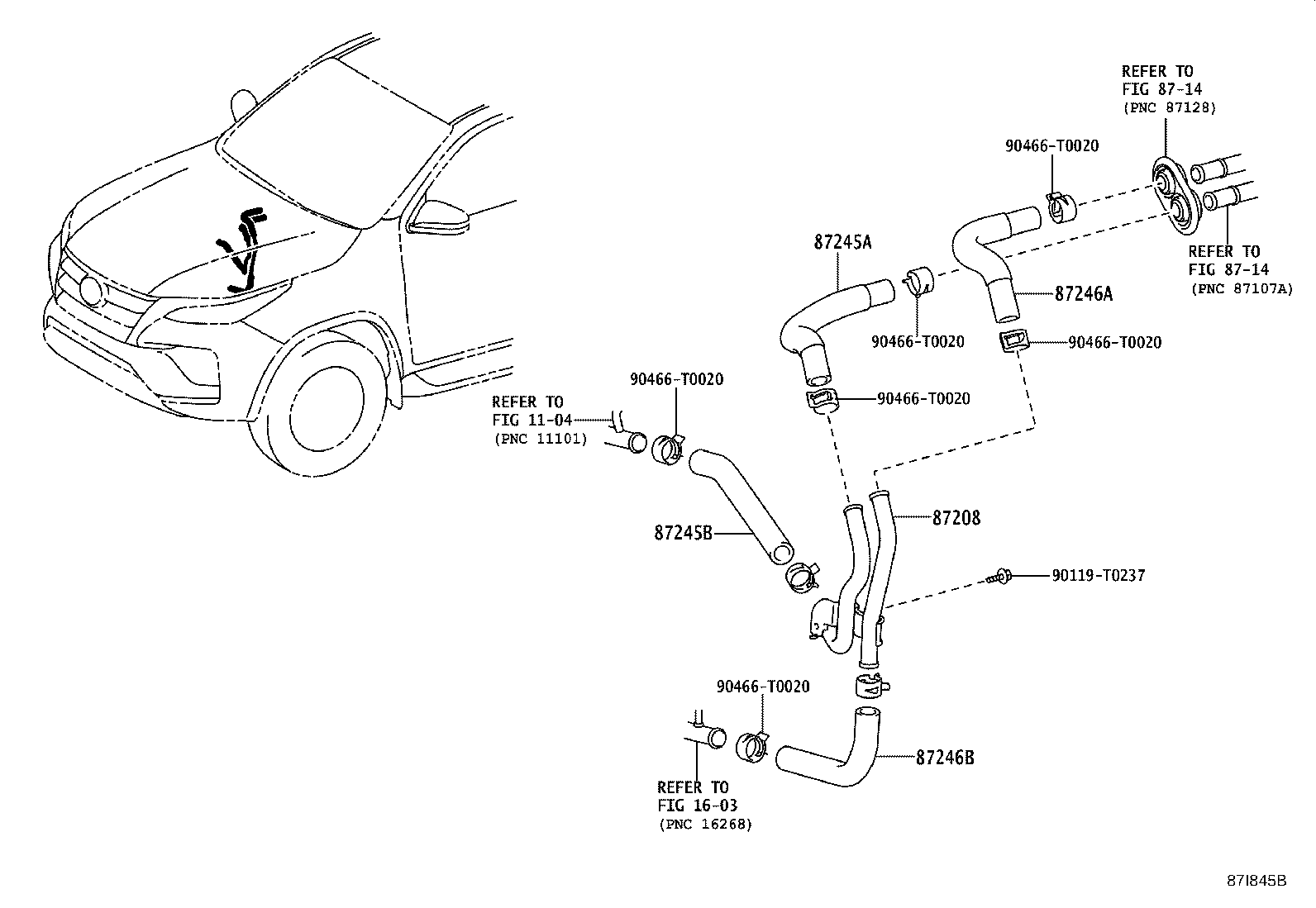 87124-0K150 CLAMP, HEATER product image