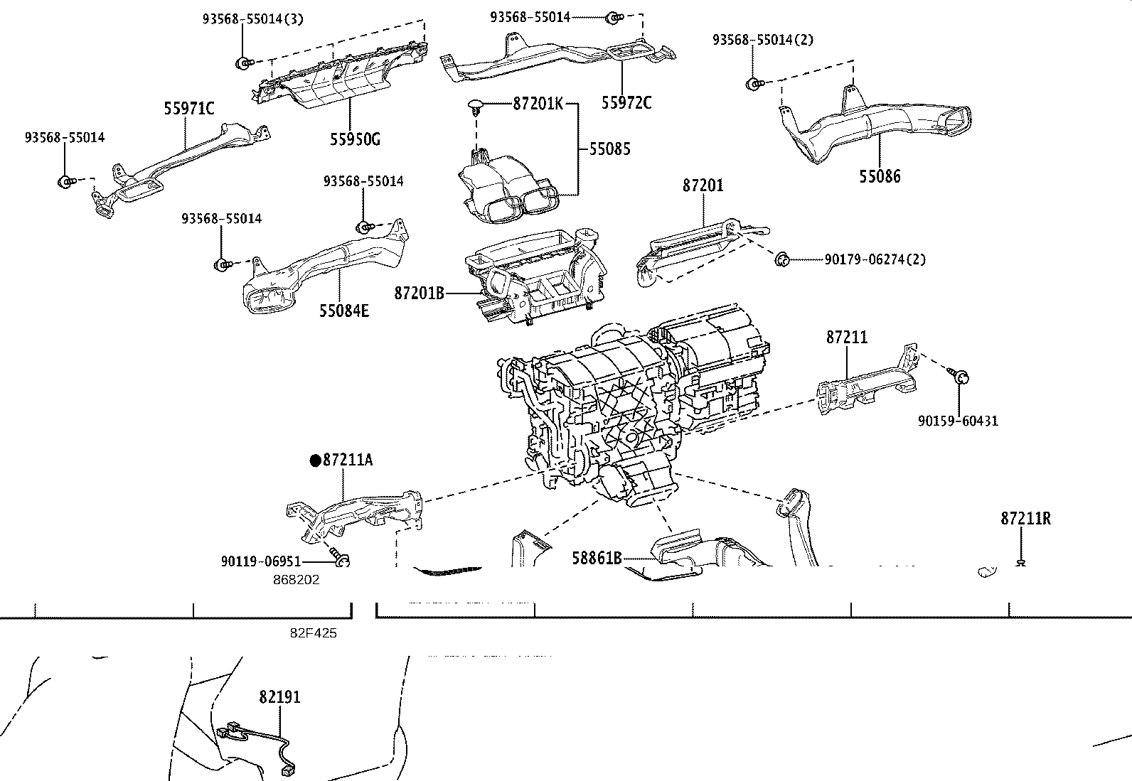 55900-48760 CONTROL ASSY, AIR CONDITIONER product image