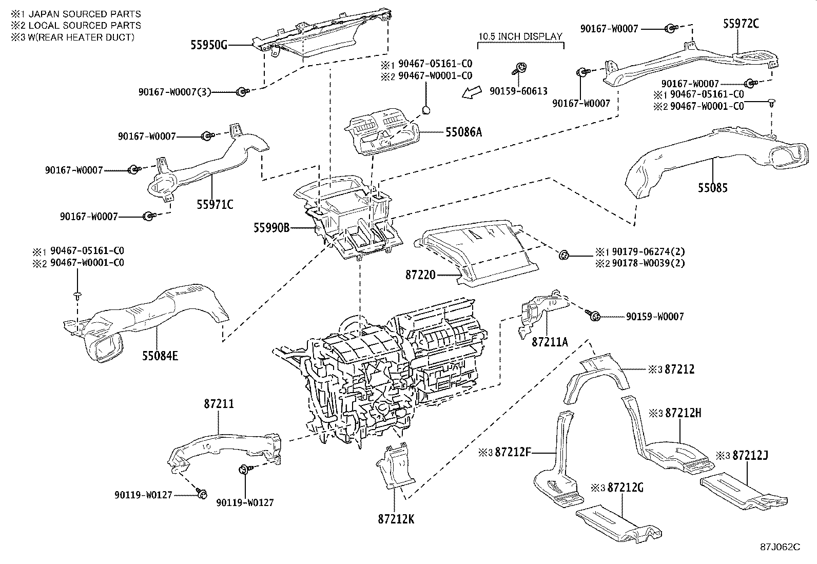 55903-0D470 CONTROL SUB-ASSY, HEATER, NO.3 product image