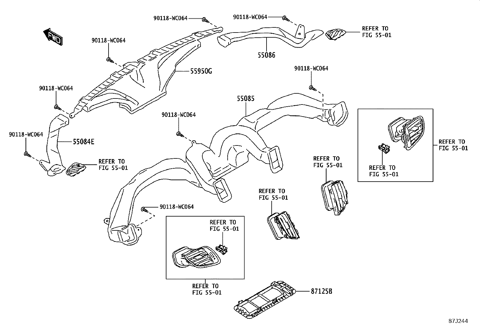 55906-WC002 CABLE SUB-ASSY, AIR INLET DAMPER CONTROL product image