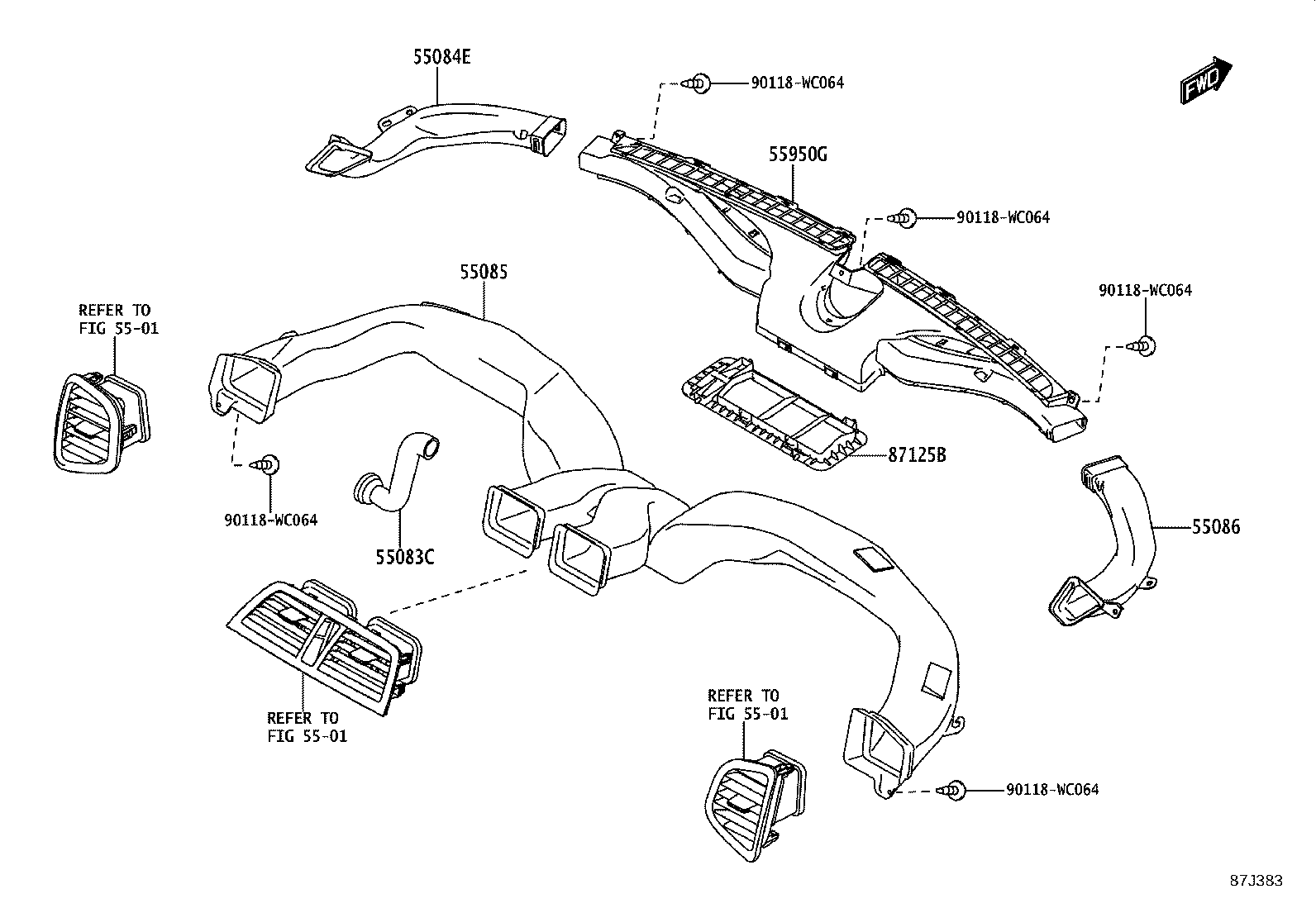 55900-WC005 CONTROL ASSY, AIR CONDITIONER product image