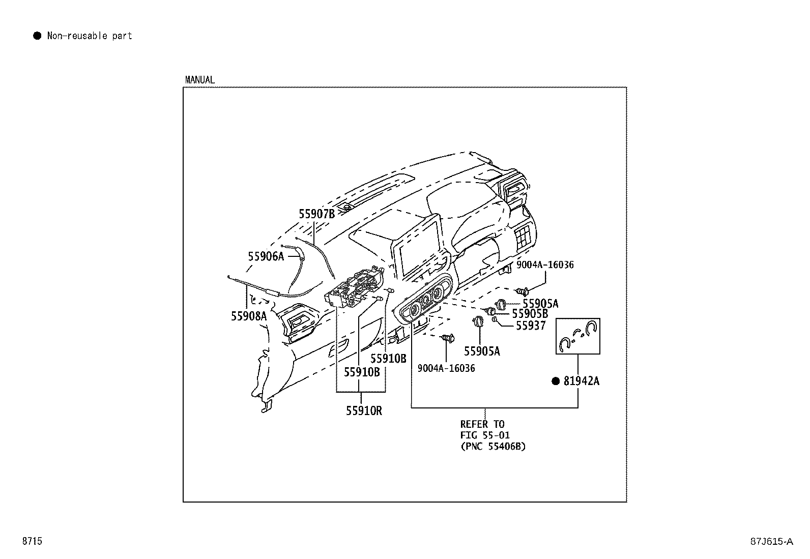 55872-BZ180 SEAL, AIR DUCT,NO.2 product image