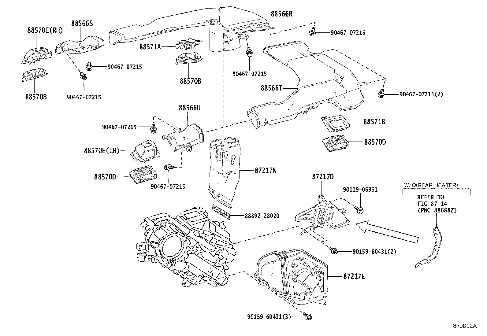58862-60150 DUCT, CONSOLE BOX, NO.2 product image