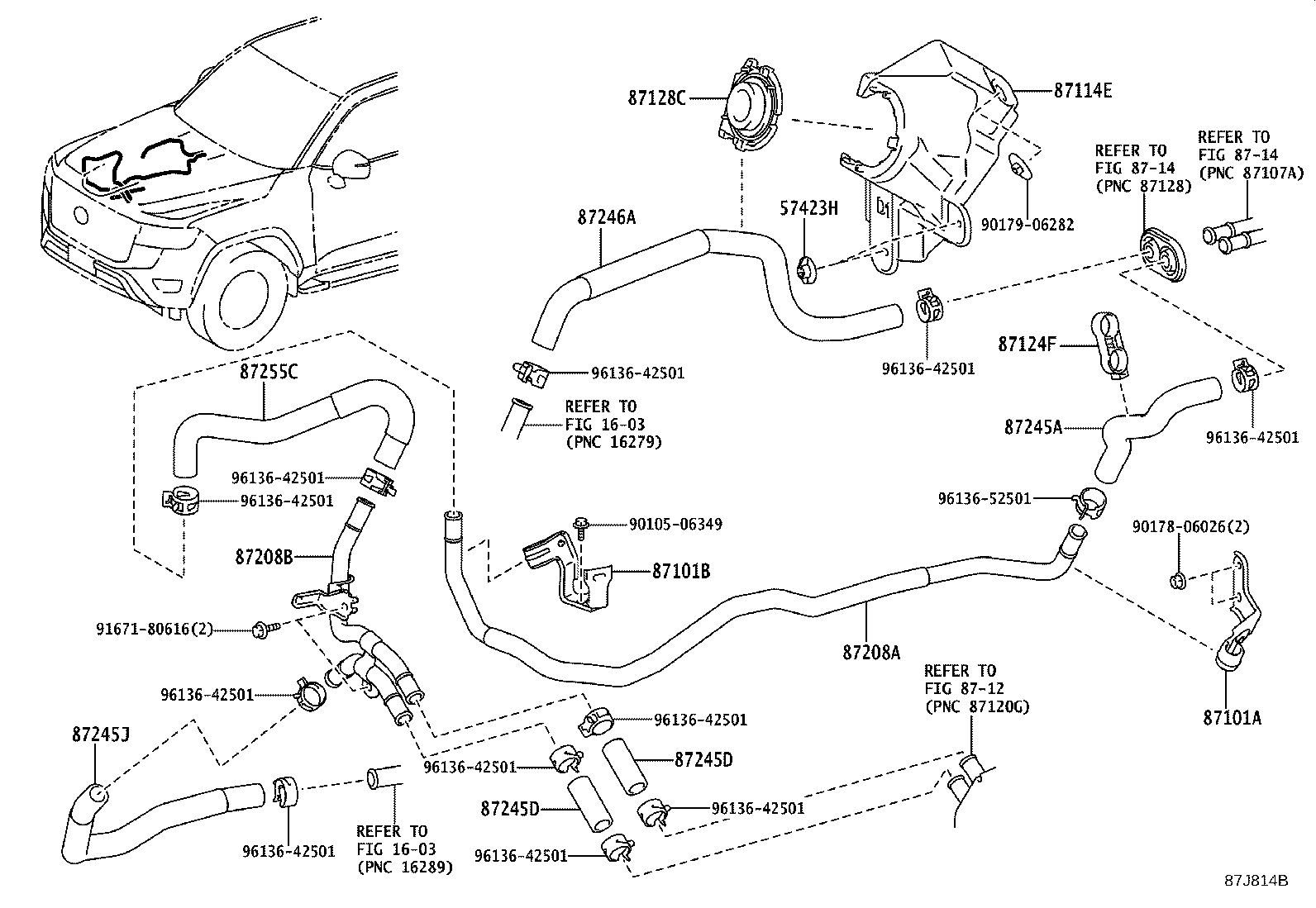 87243-60090 HOSE, HEATER WATER, INLET A product image