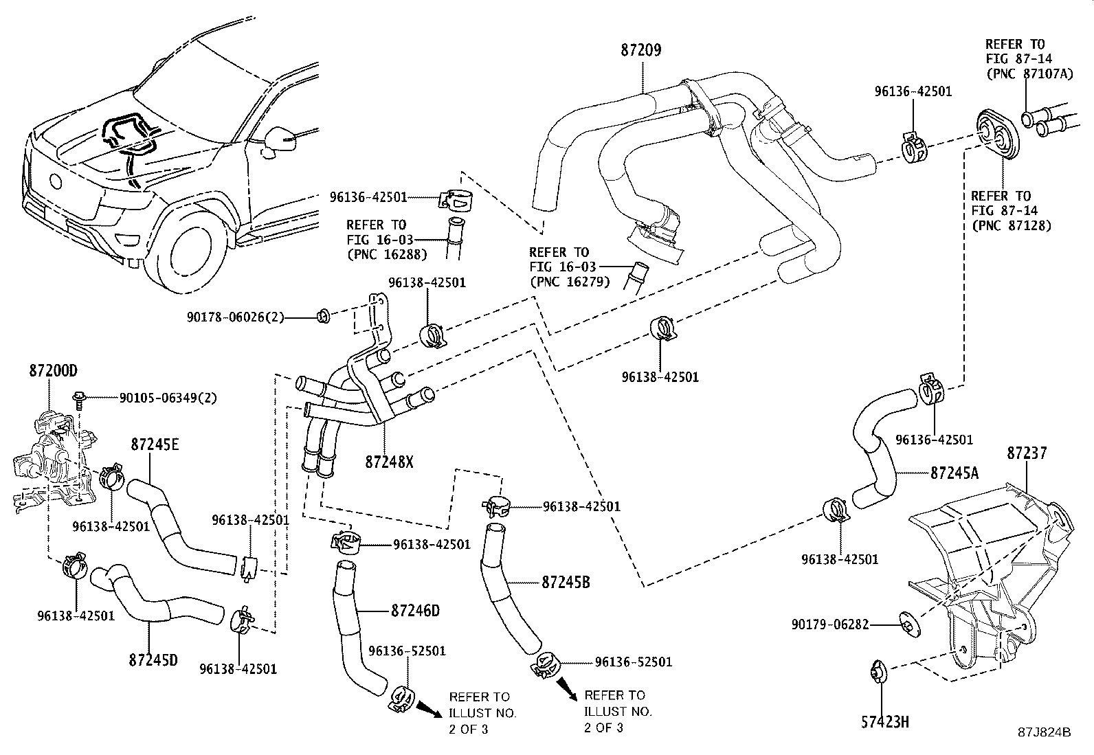 87243-60090 HOSE, HEATER WATER, INLET A product image