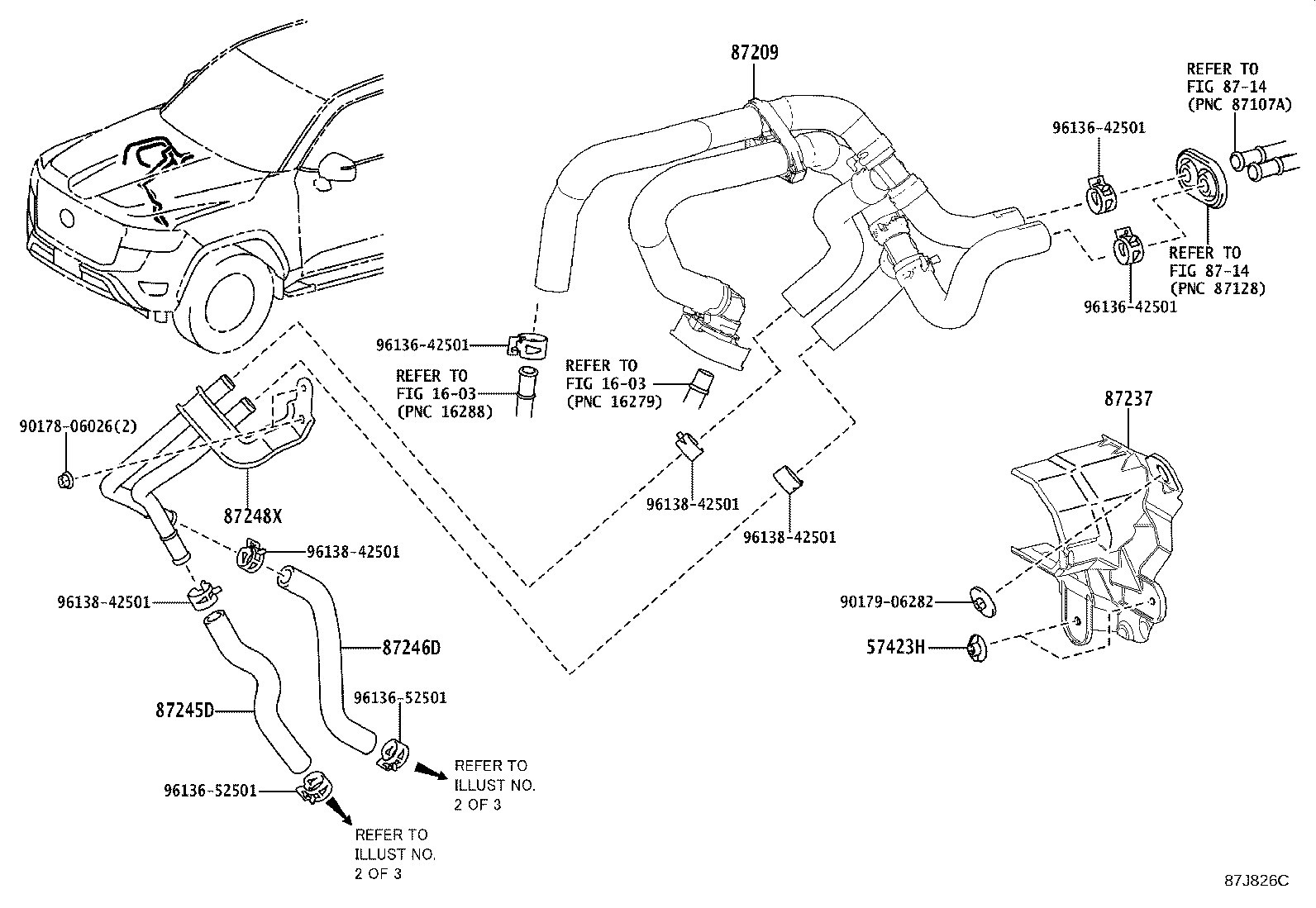 87243-60090 HOSE, HEATER WATER, INLET A product image