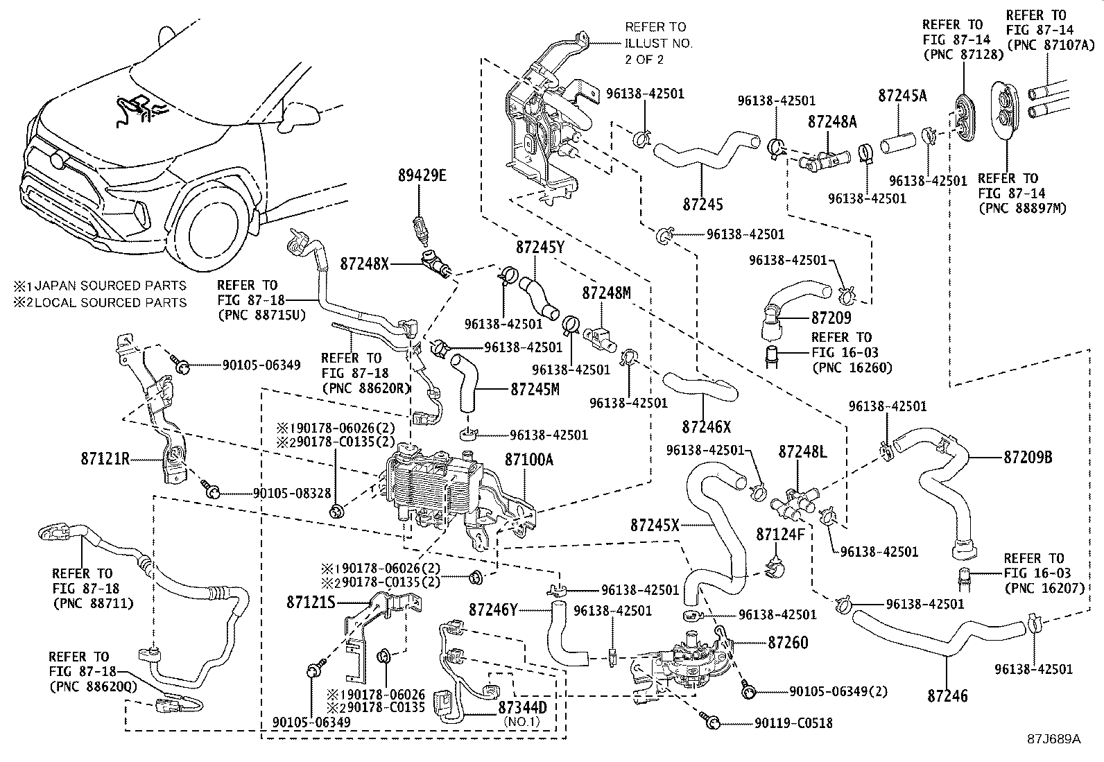 87245-0R200 HOSE, HEATER WATER product image