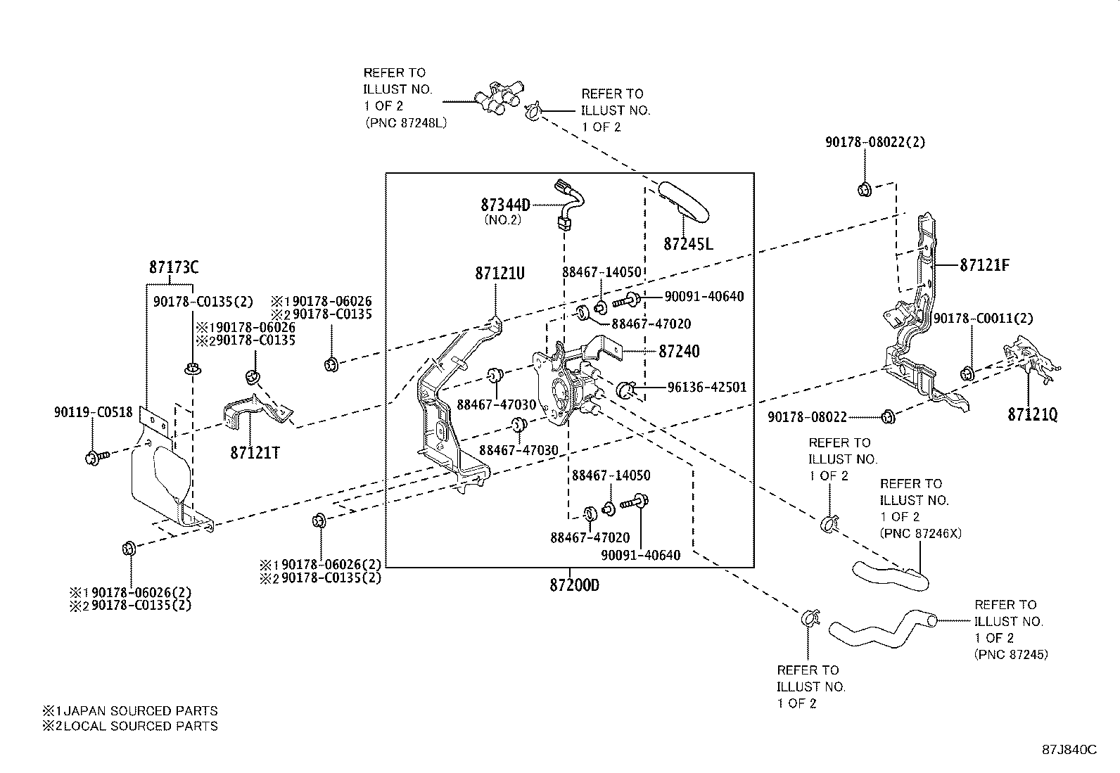 87245-0R200 HOSE, HEATER WATER product image