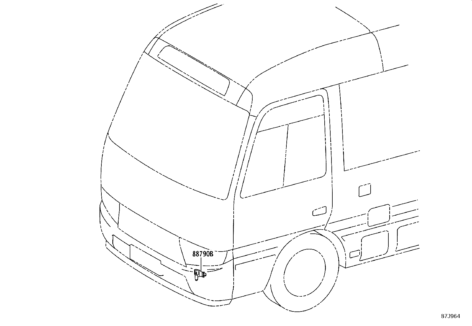 55845-0S020 DUCT, HEATER TO REGISTER, NO.3 product image