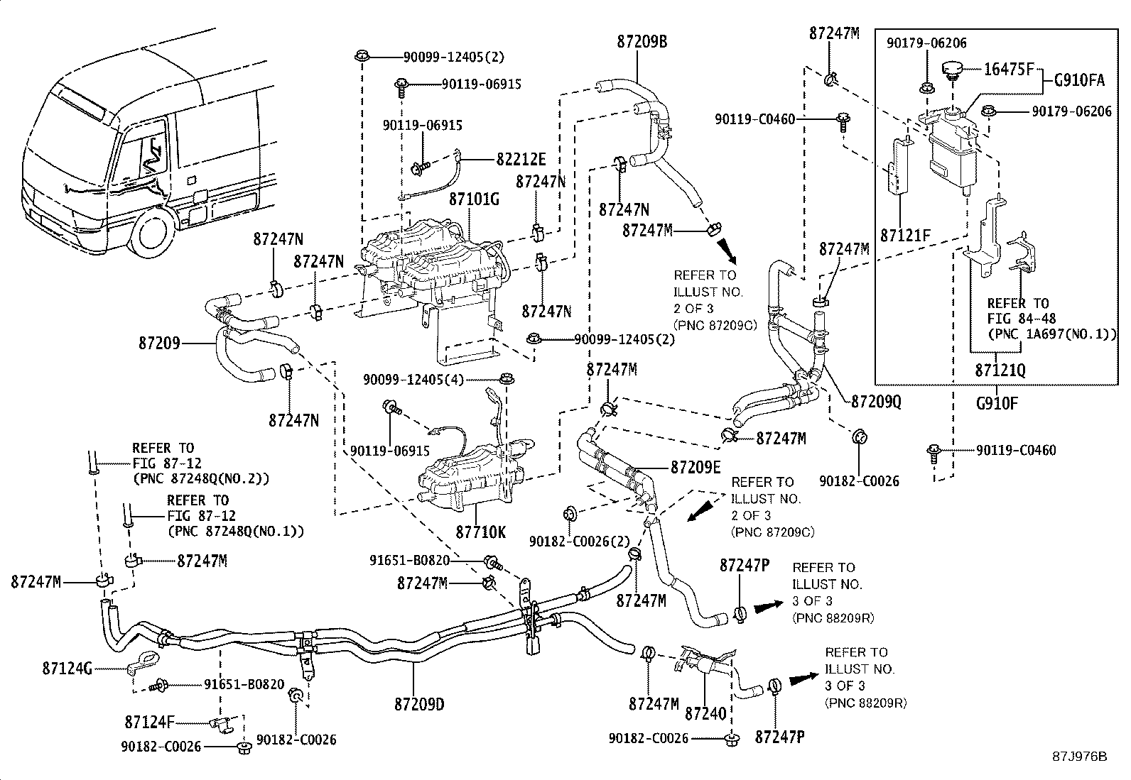 87121-0S050 BRACKET, HEATER NO.2 product image