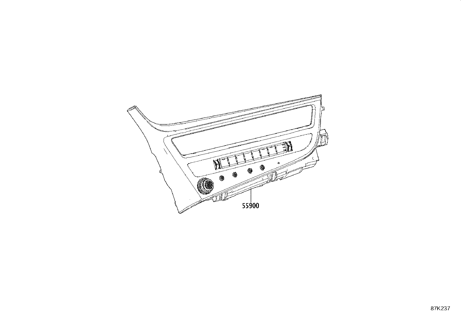 55844-06370 DUCT, HEATER TO REGISTER, NO.2 product image