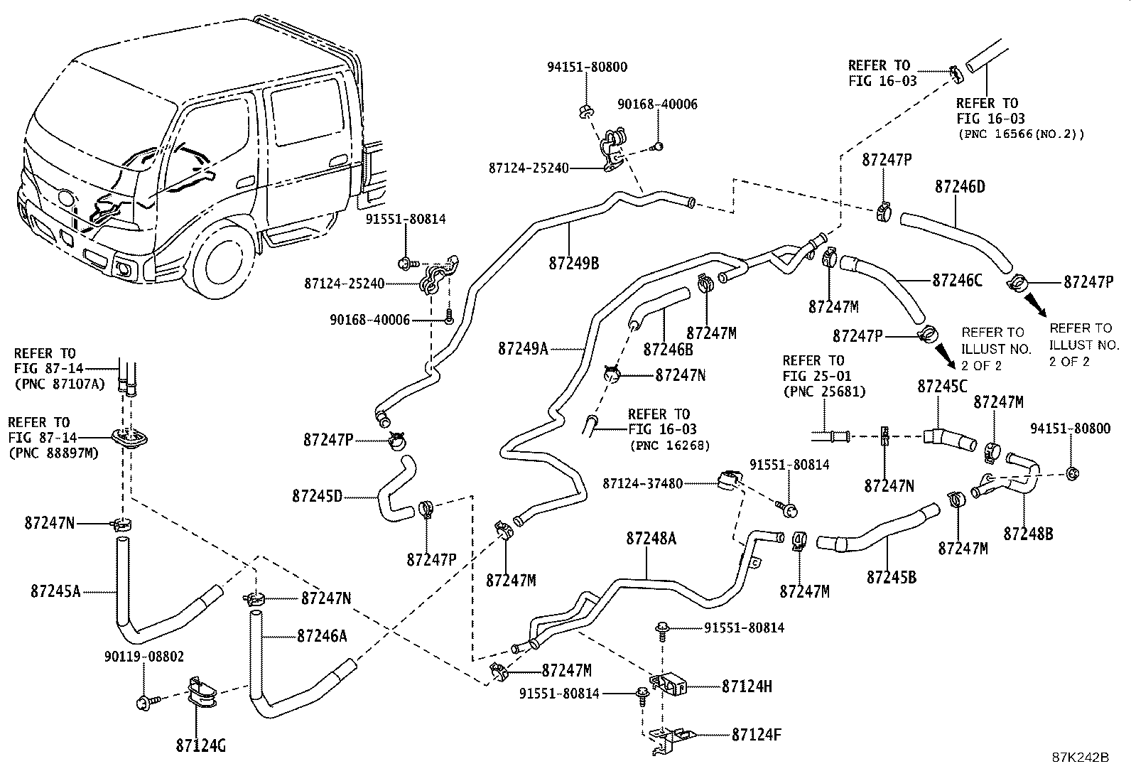87245-25F40 HOSE, HEATER WATER, OUTLET E product image