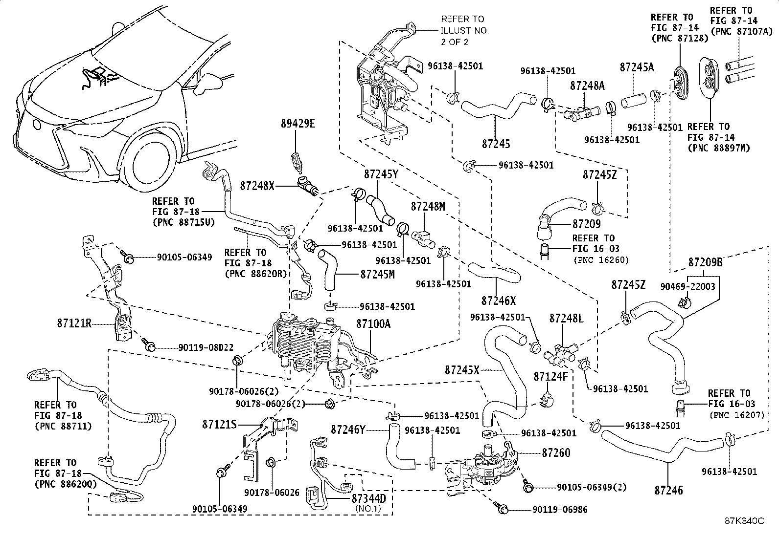 87245-42610 HOSE, HEATER WATER product image