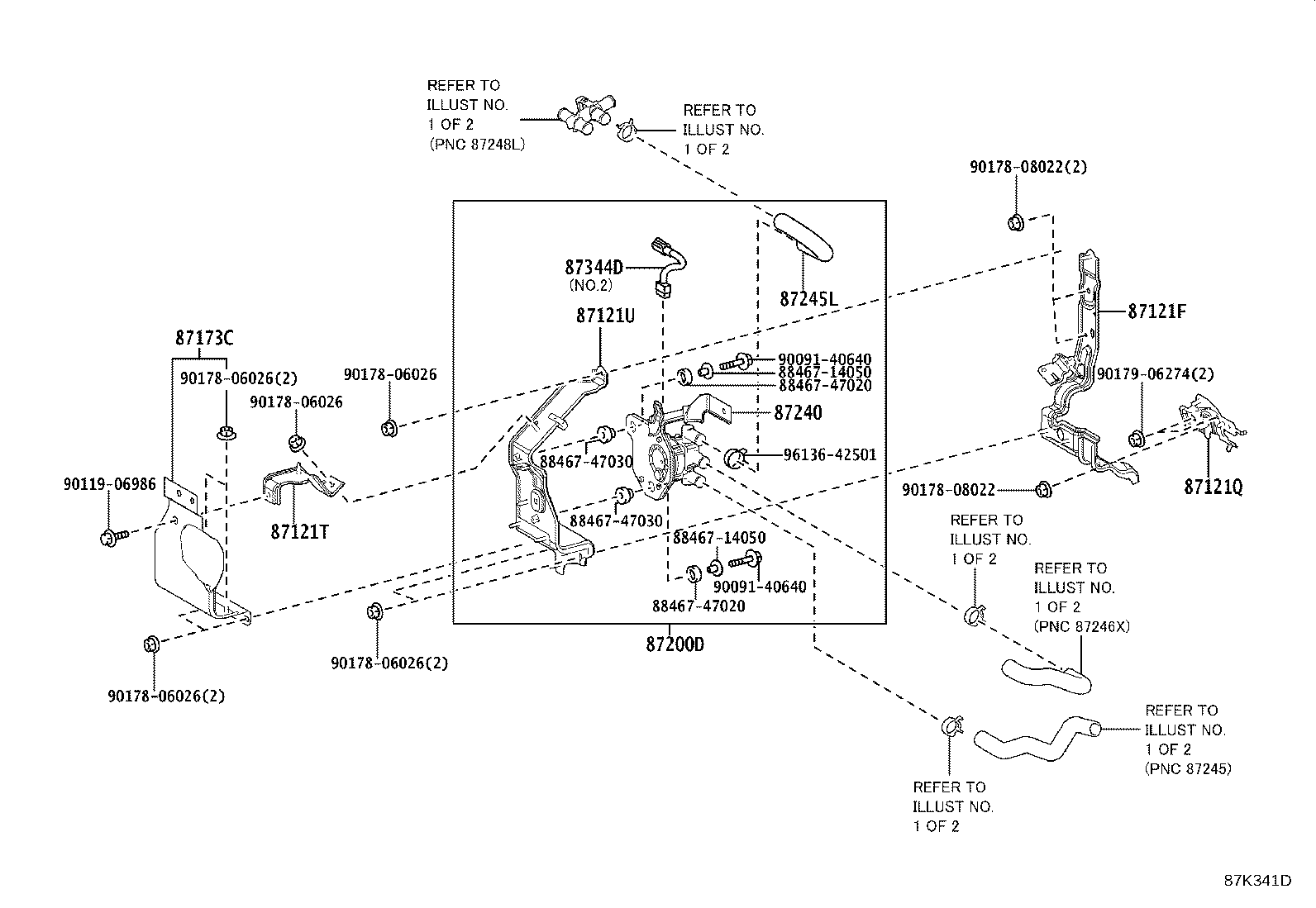87245-42610 HOSE, HEATER WATER product image