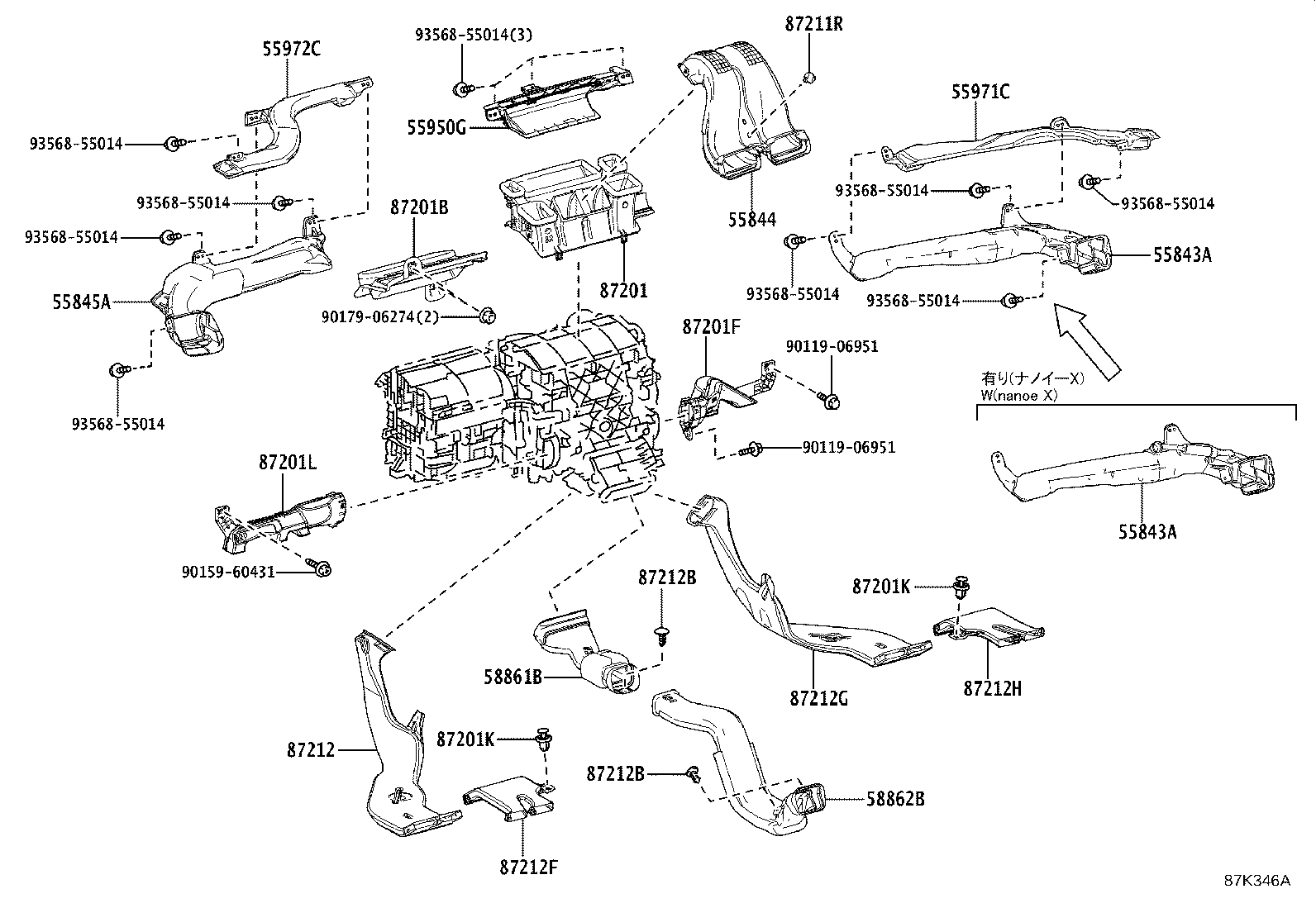55843-78050 DUCT, HEATER TO REGISTER, NO.1 product image