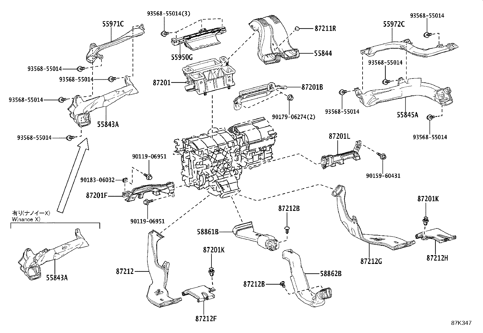 55843-78050 DUCT, HEATER TO REGISTER, NO.1 product image