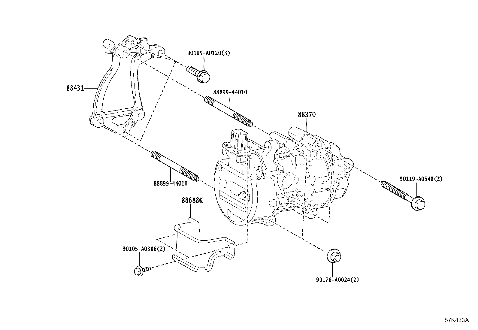 88320-34040 COMPRESSOR ASSY, COOLER product image