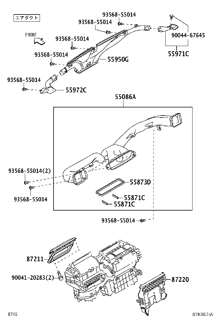 55950-B5050 NOZZLE ASSY, DEFROSTER product image