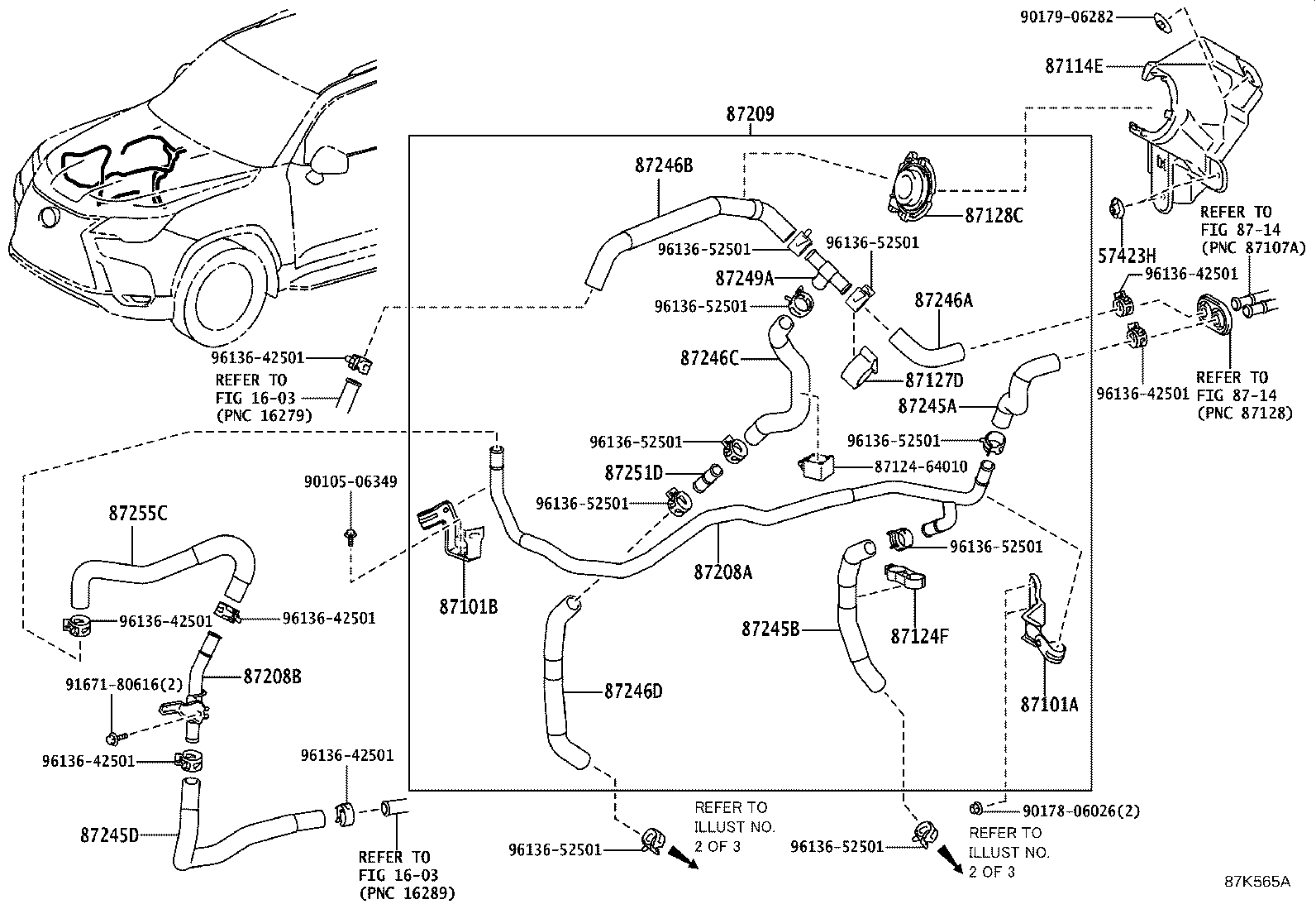 87243-60500 HOSE, HEATER WATER product image